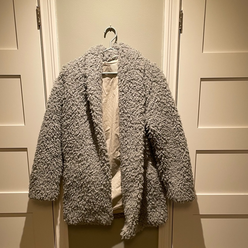 Grey Wilfred Free Teddy Coat.